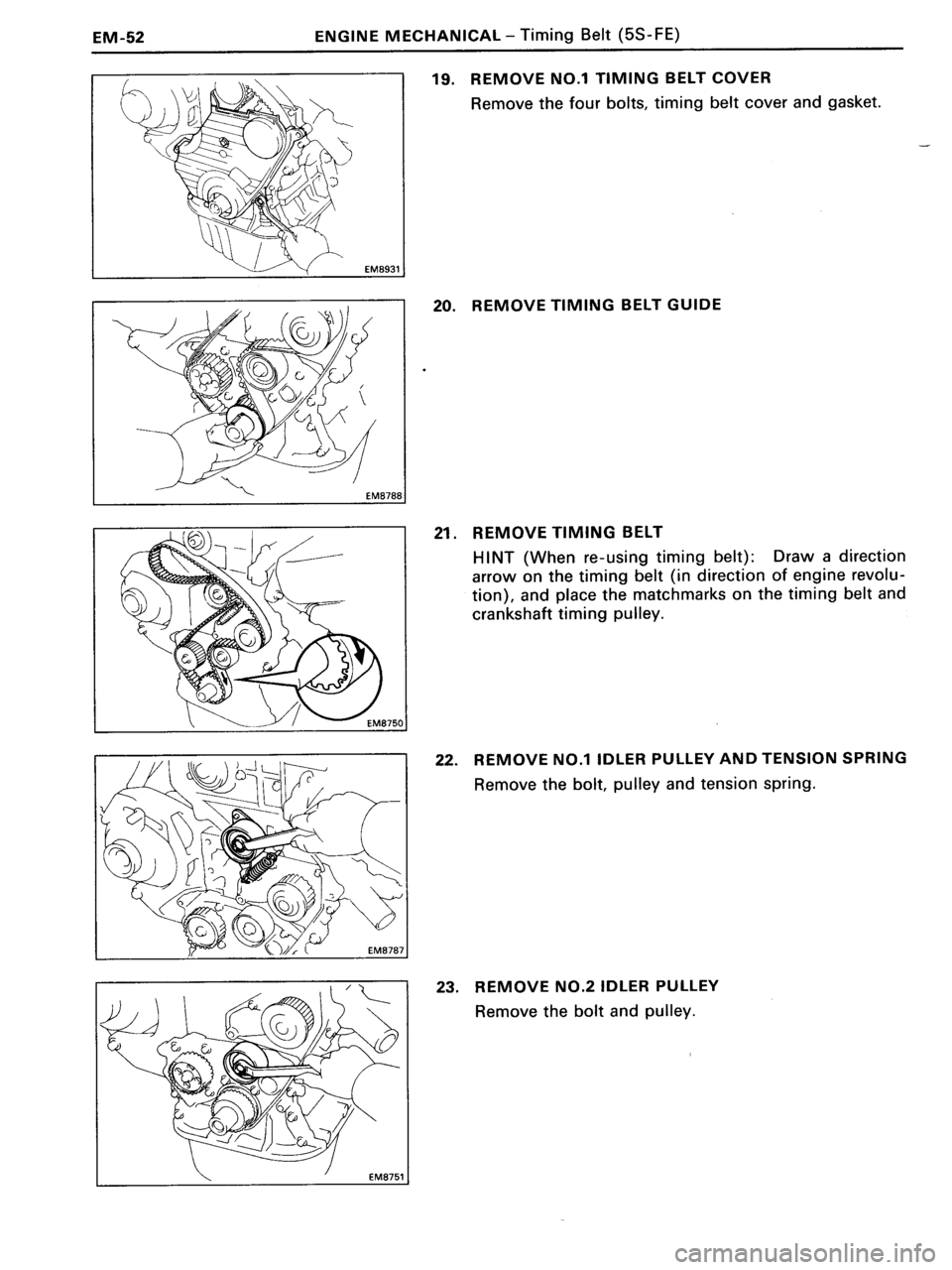 TOYOTA MR-2 1991  Factory Repair Manual 