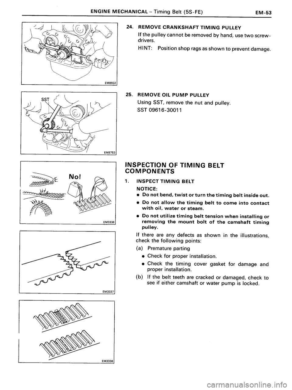 TOYOTA MR-2 1991  Factory Repair Manual 