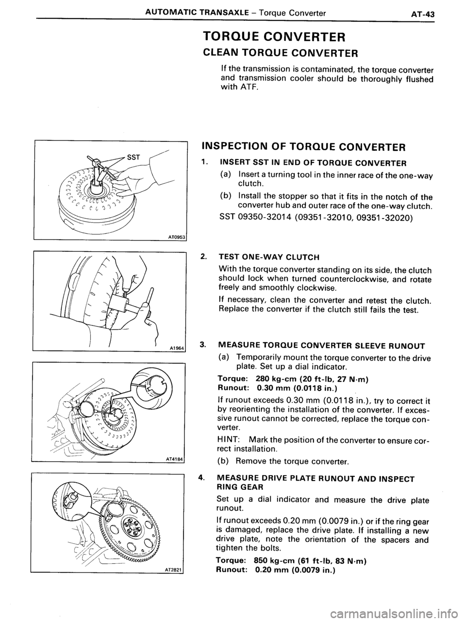 TOYOTA MR-2 1991  Factory Repair Manual 