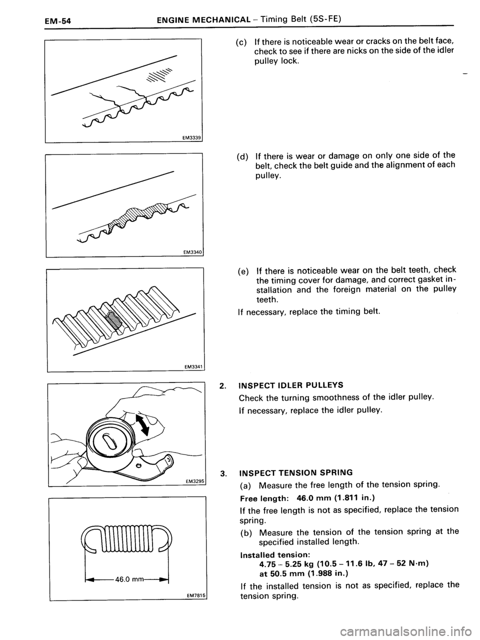 TOYOTA MR-2 1991  Factory Repair Manual 