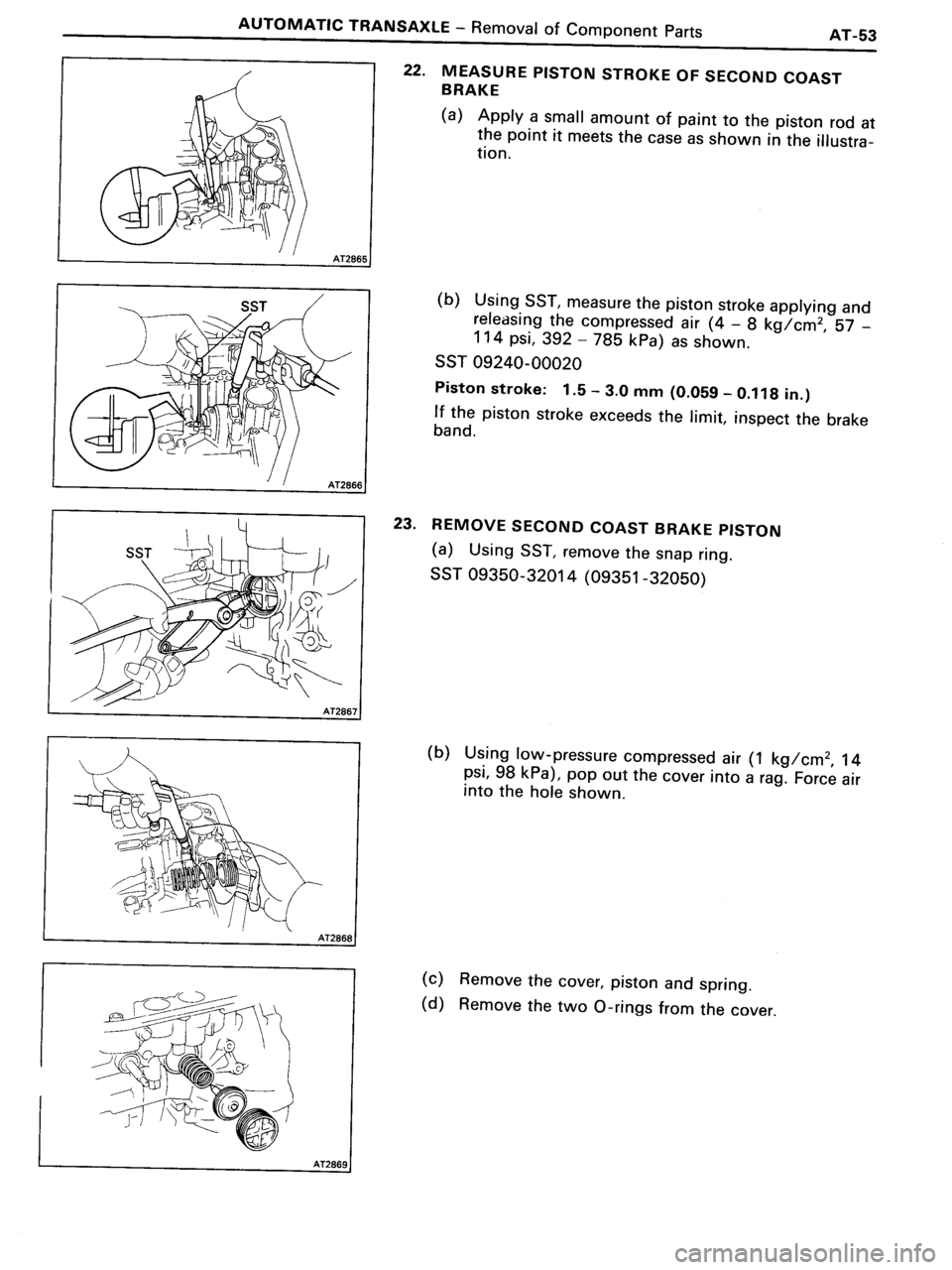 TOYOTA MR-2 1991  Factory Repair Manual 
