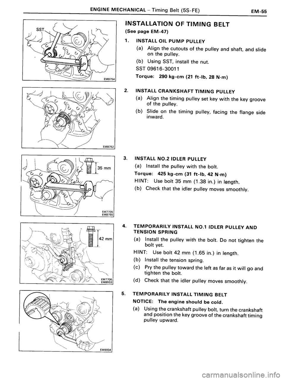 TOYOTA MR-2 1991  Factory Repair Manual 