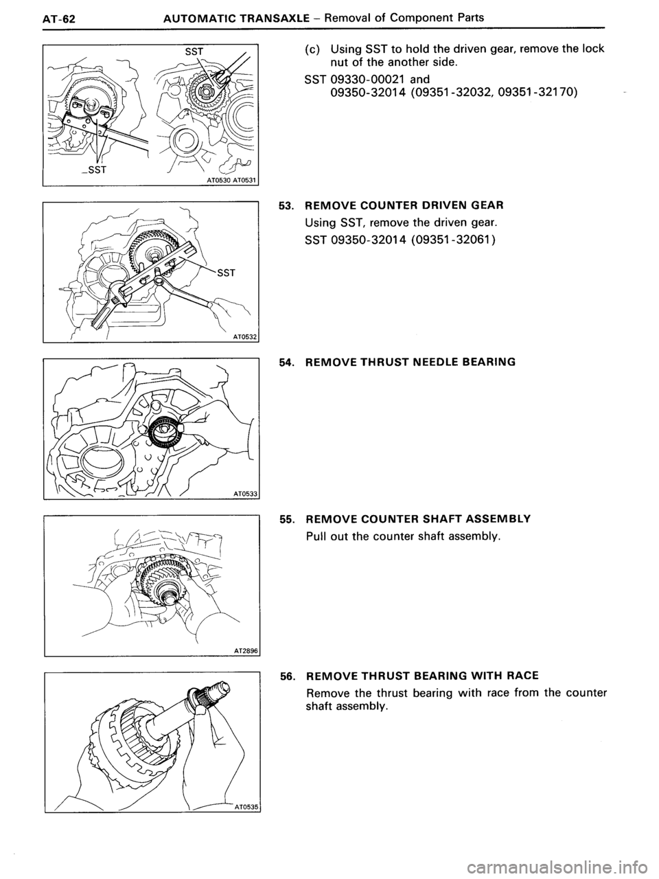 TOYOTA MR-2 1991  Factory Repair Manual 