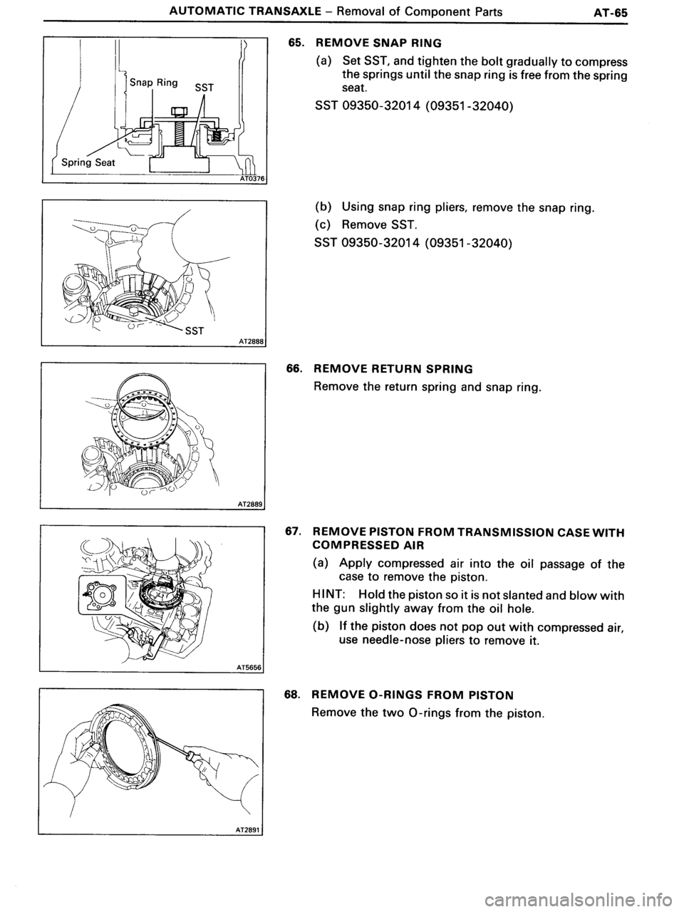TOYOTA MR-2 1991  Factory Repair Manual 