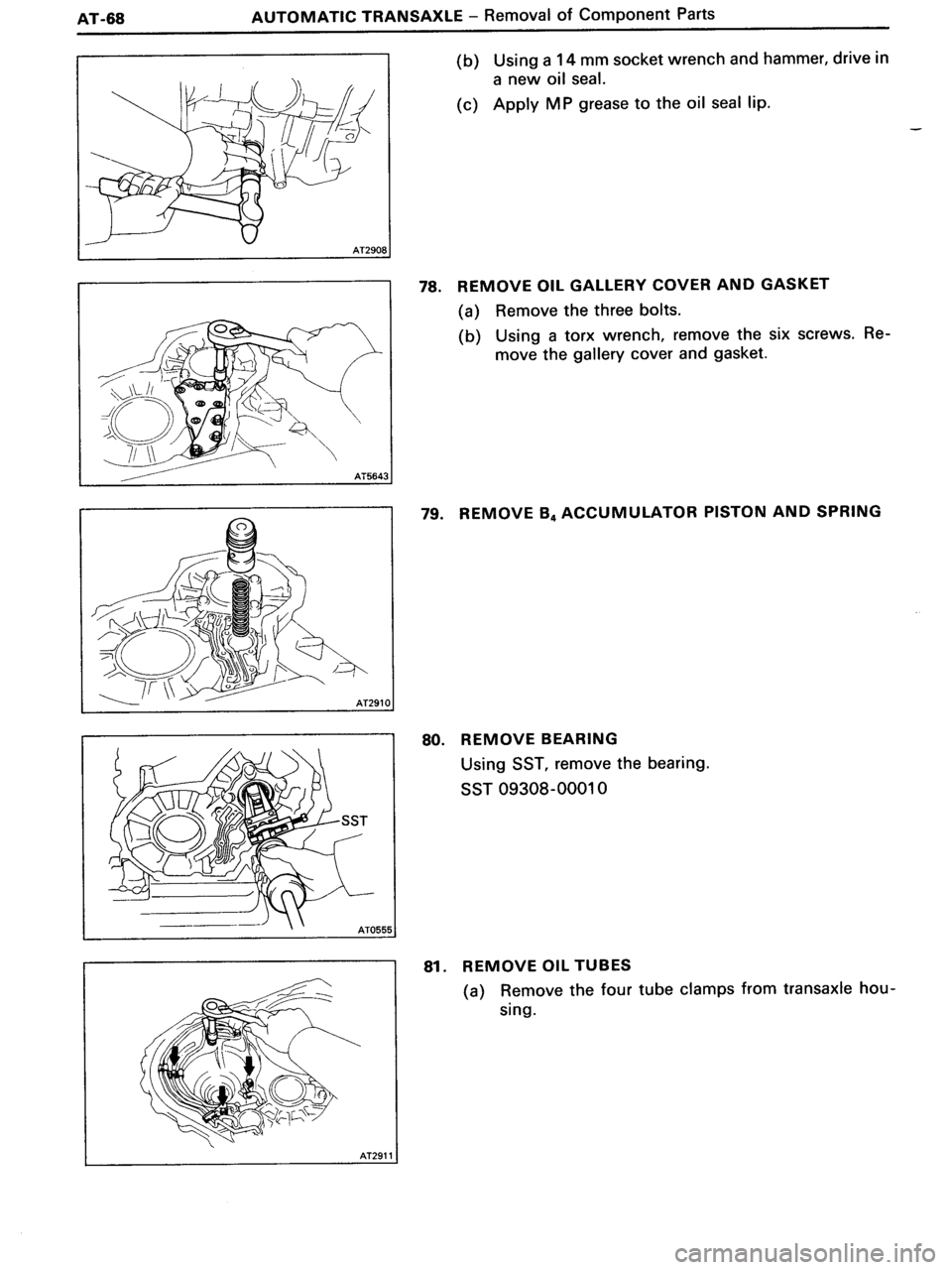 TOYOTA MR-2 1991  Factory Repair Manual 