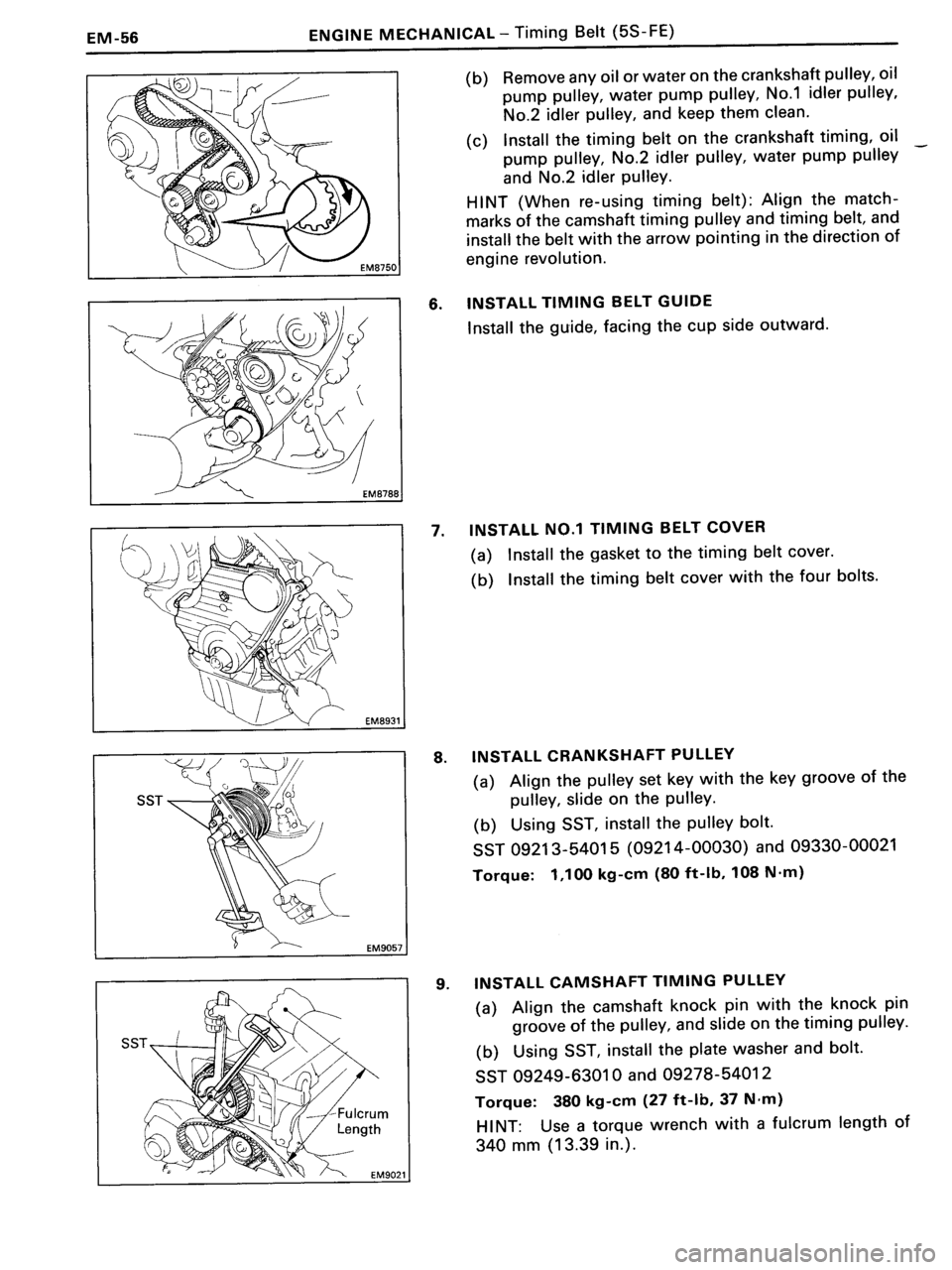 TOYOTA MR-2 1991  Factory Repair Manual 