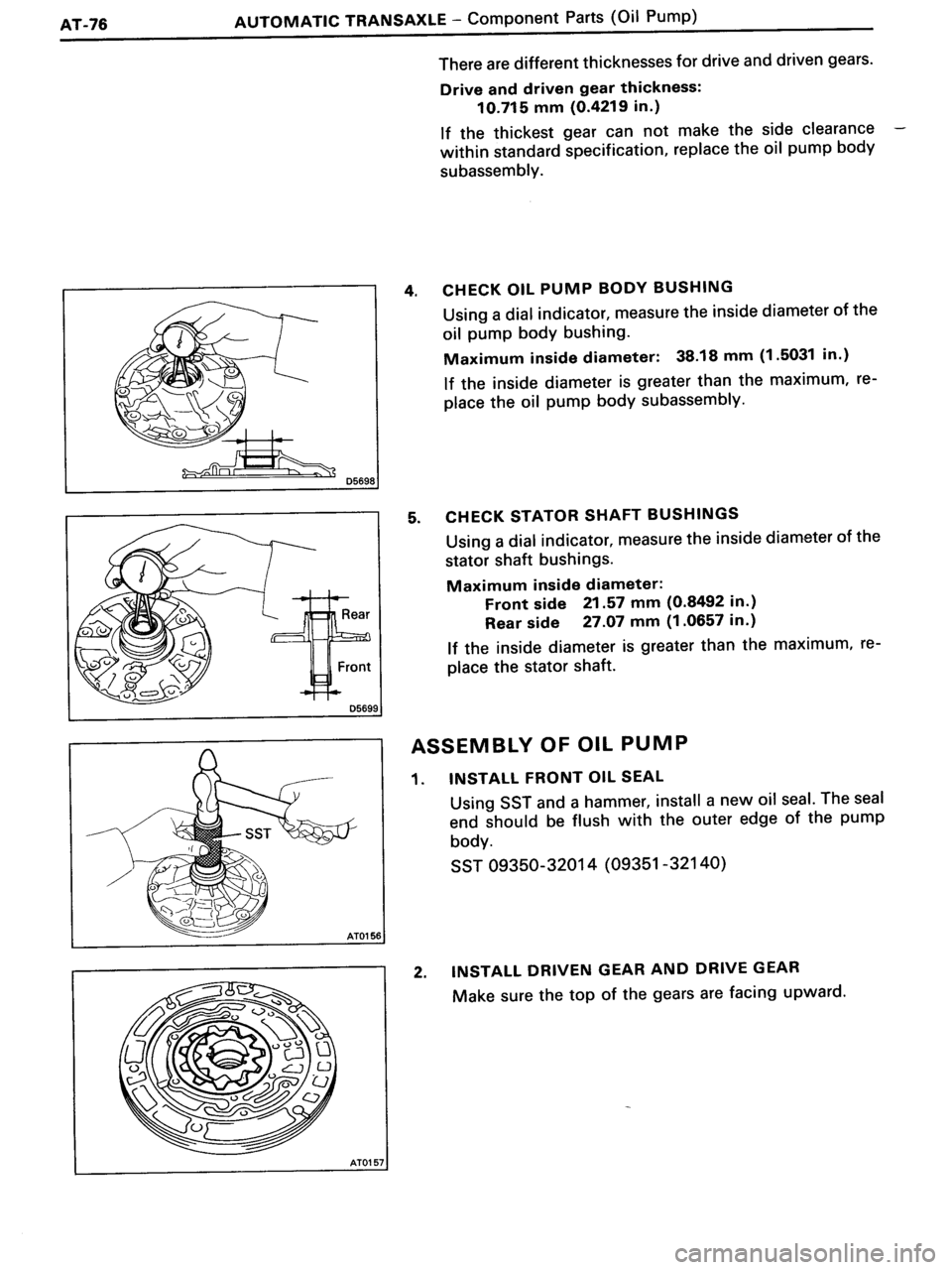 TOYOTA MR-2 1991  Factory Repair Manual 