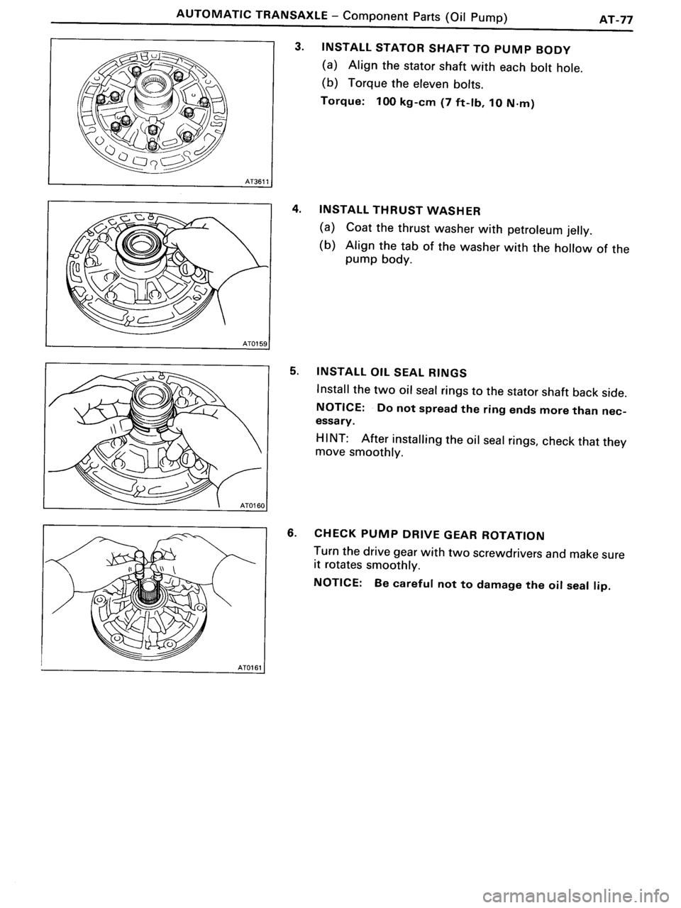 TOYOTA MR-2 1991  Factory Repair Manual 