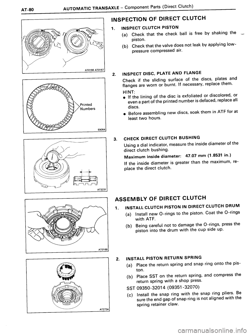 TOYOTA MR-2 1991  Factory Repair Manual 