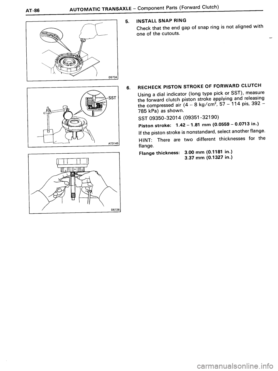 TOYOTA MR-2 1991  Factory Repair Manual 