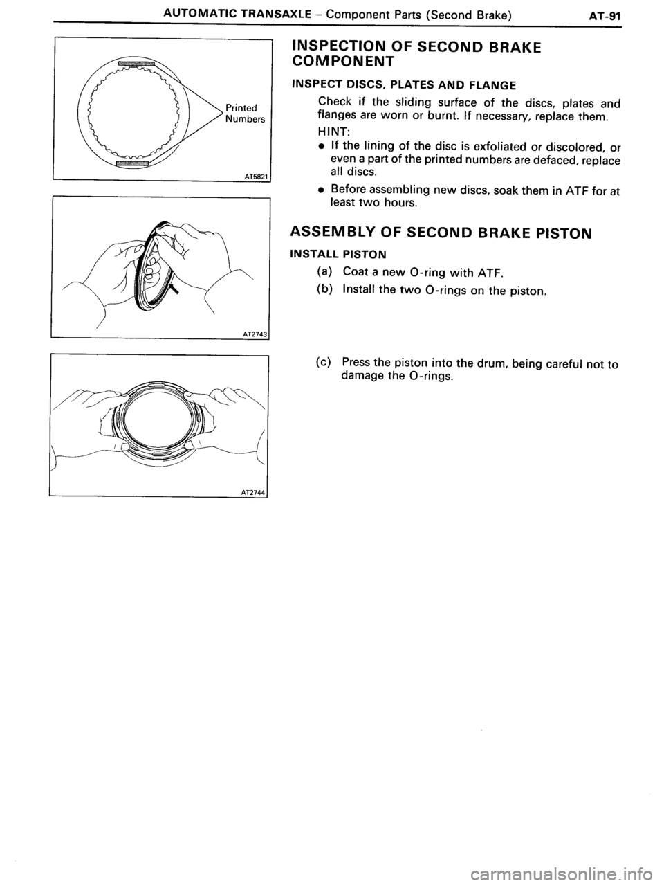TOYOTA MR-2 1991  Factory Repair Manual 