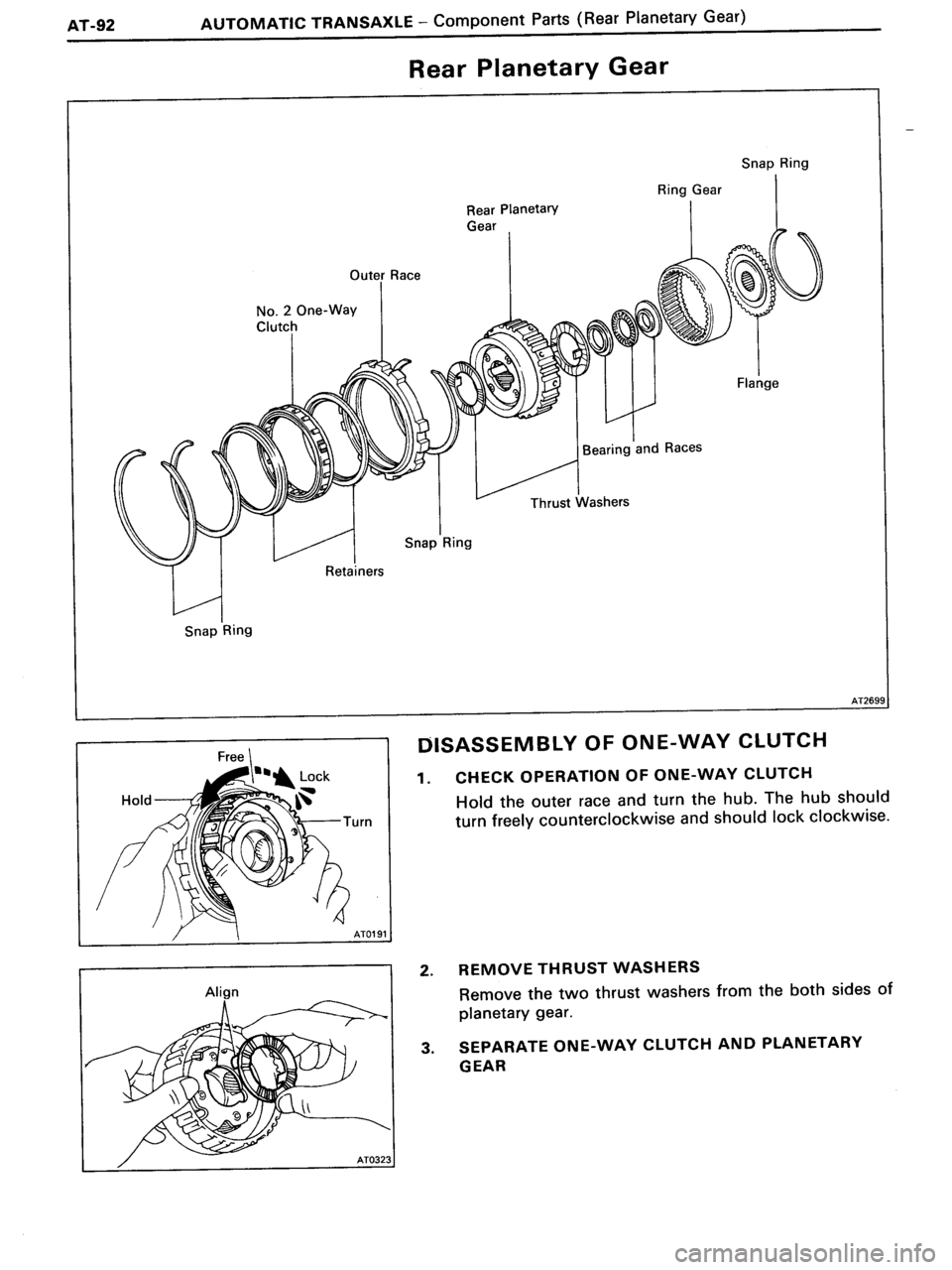 TOYOTA MR-2 1991  Factory Repair Manual 