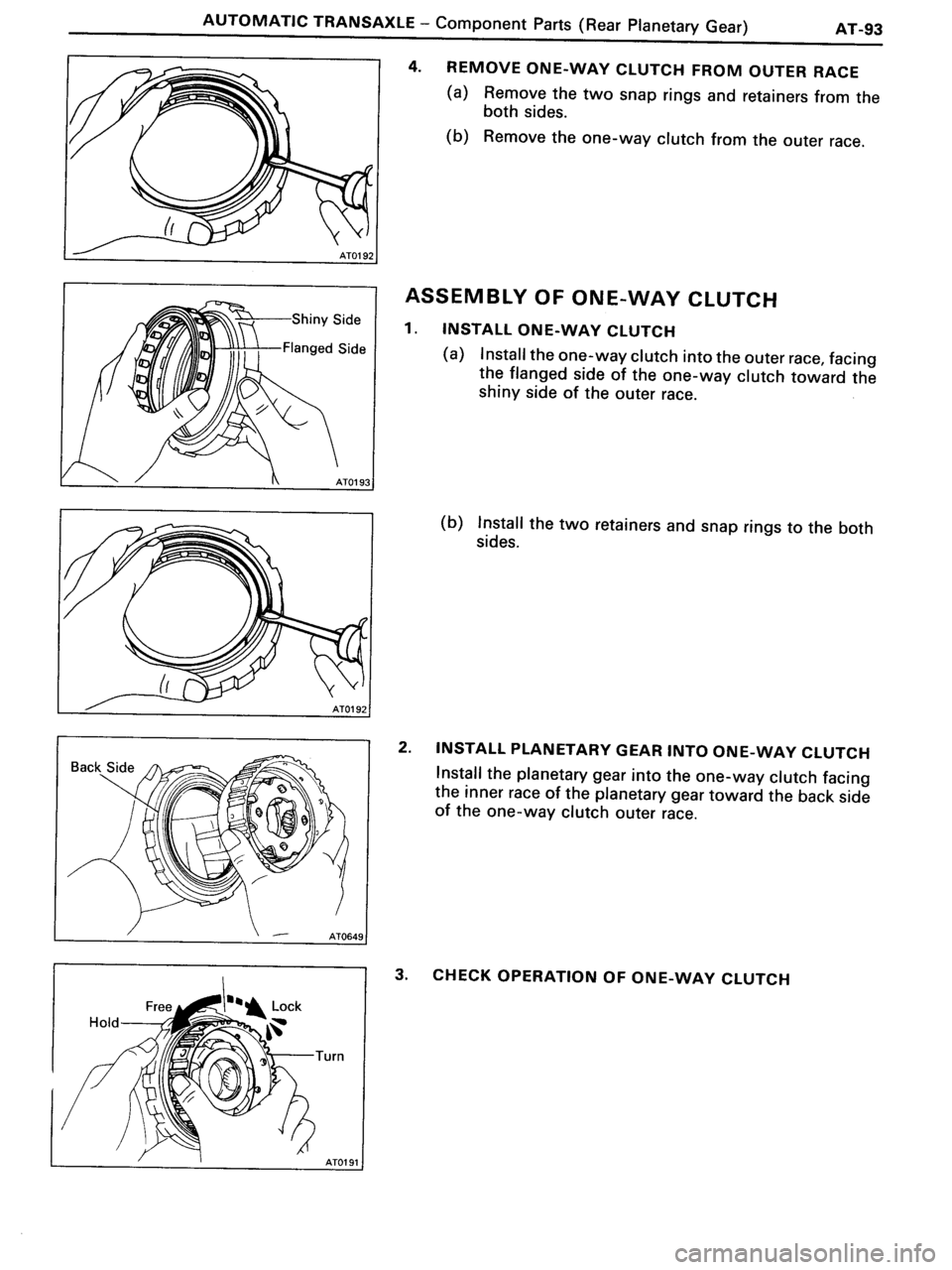 TOYOTA MR-2 1991  Factory Repair Manual 