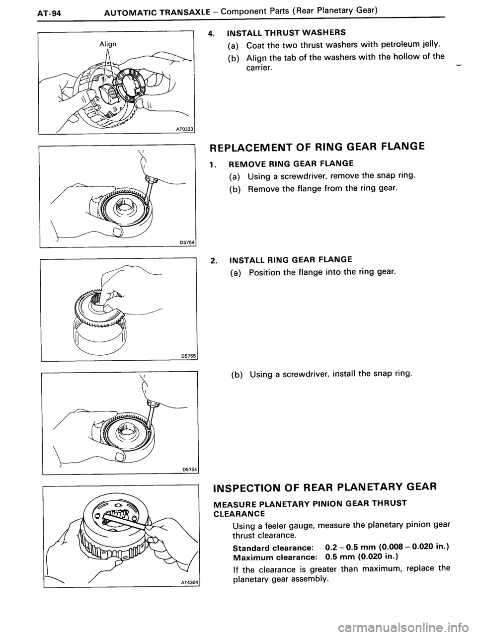 TOYOTA MR-2 1991  Factory Repair Manual 