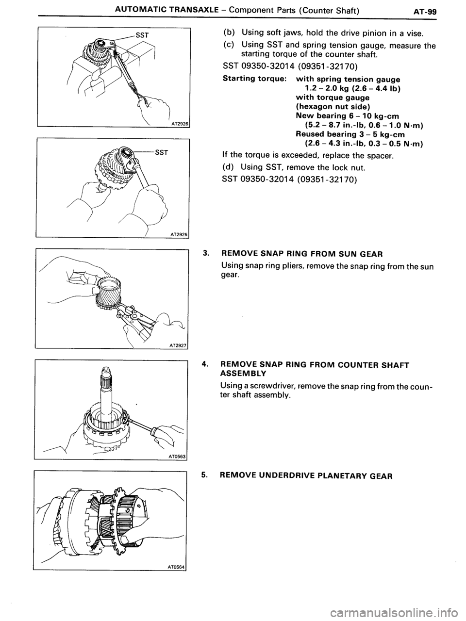 TOYOTA MR-2 1991  Factory Repair Manual 