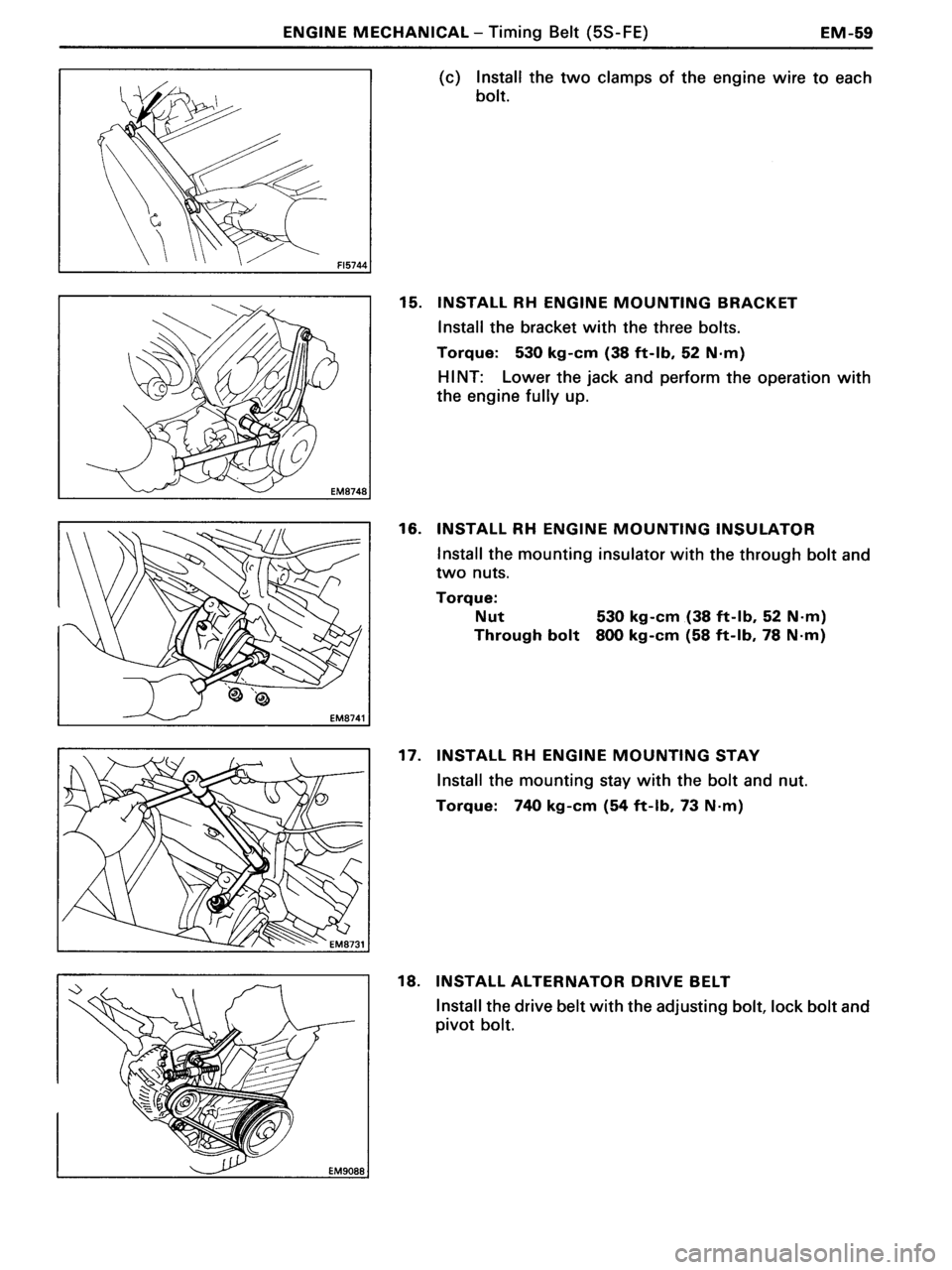 TOYOTA MR-2 1991  Factory Repair Manual 