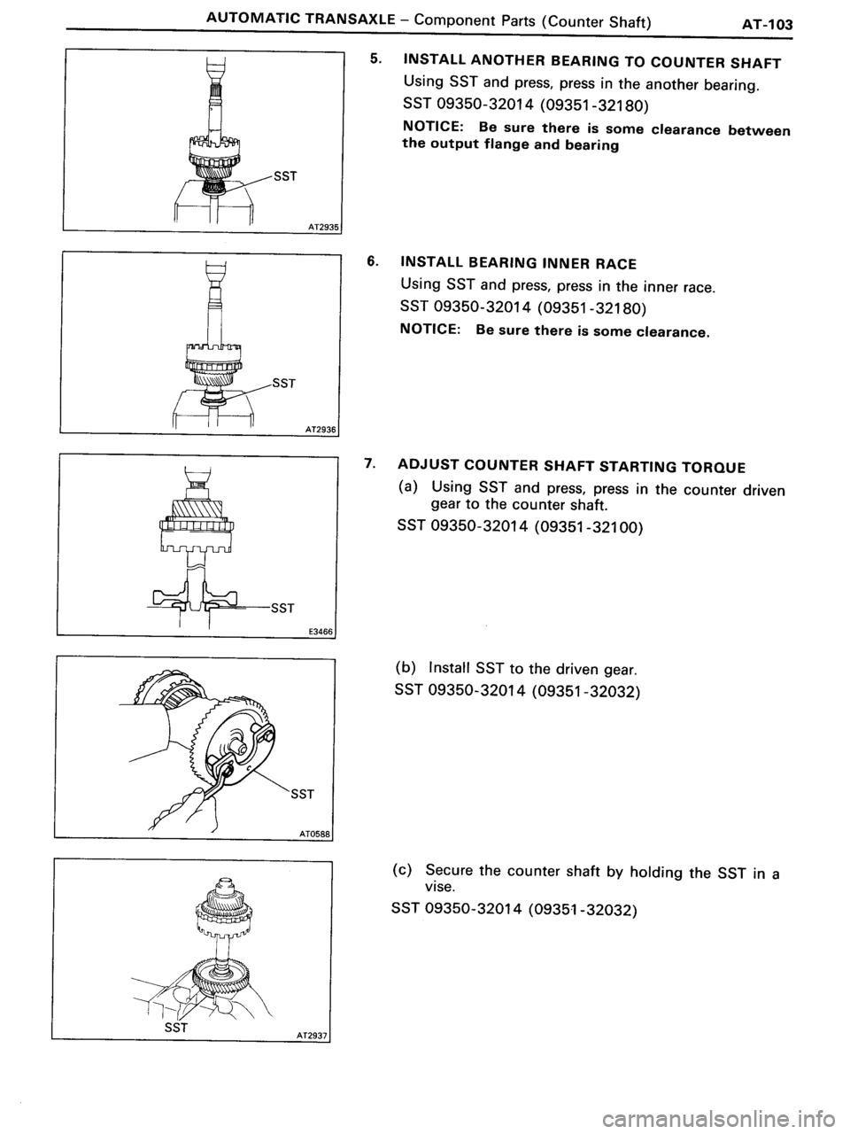 TOYOTA MR-2 1991  Factory Repair Manual 