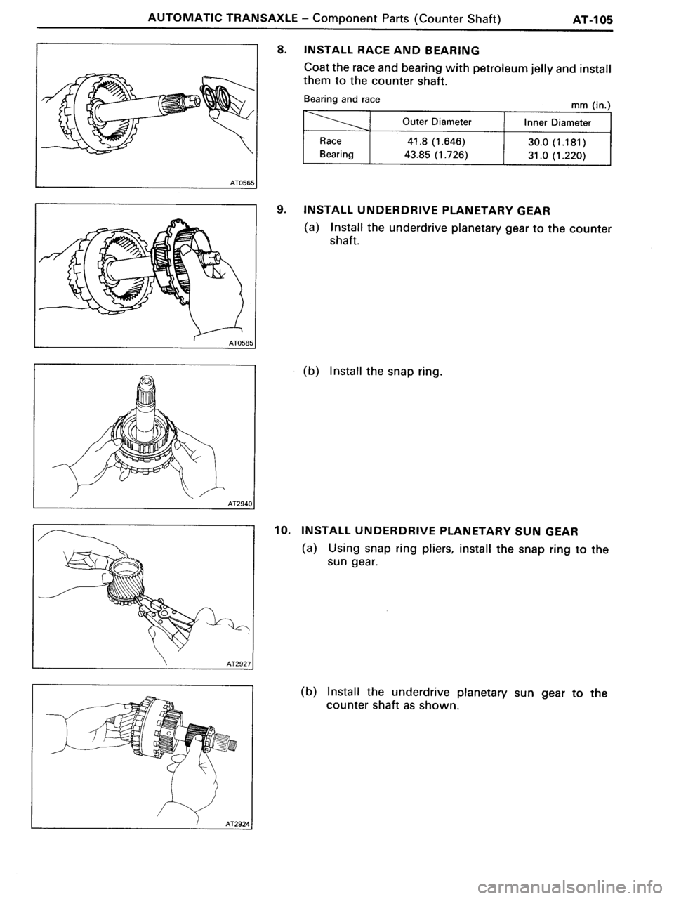 TOYOTA MR-2 1991  Factory Repair Manual 