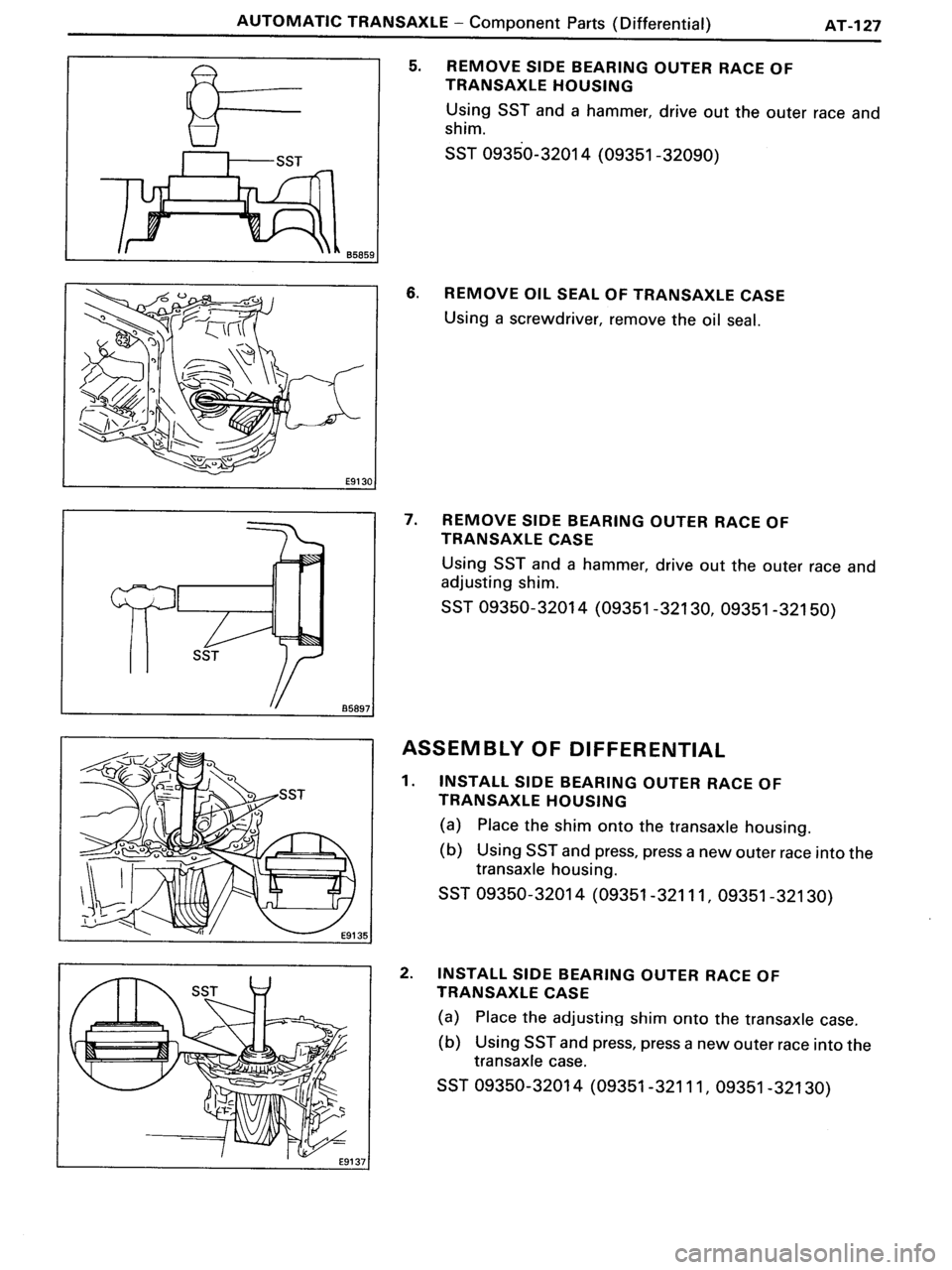 TOYOTA MR-2 1991  Factory Repair Manual 