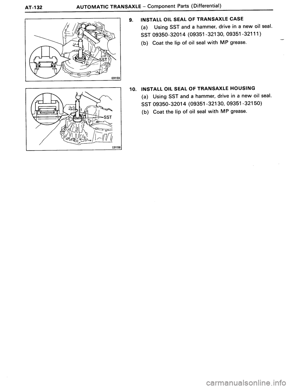 TOYOTA MR-2 1991  Factory Repair Manual 