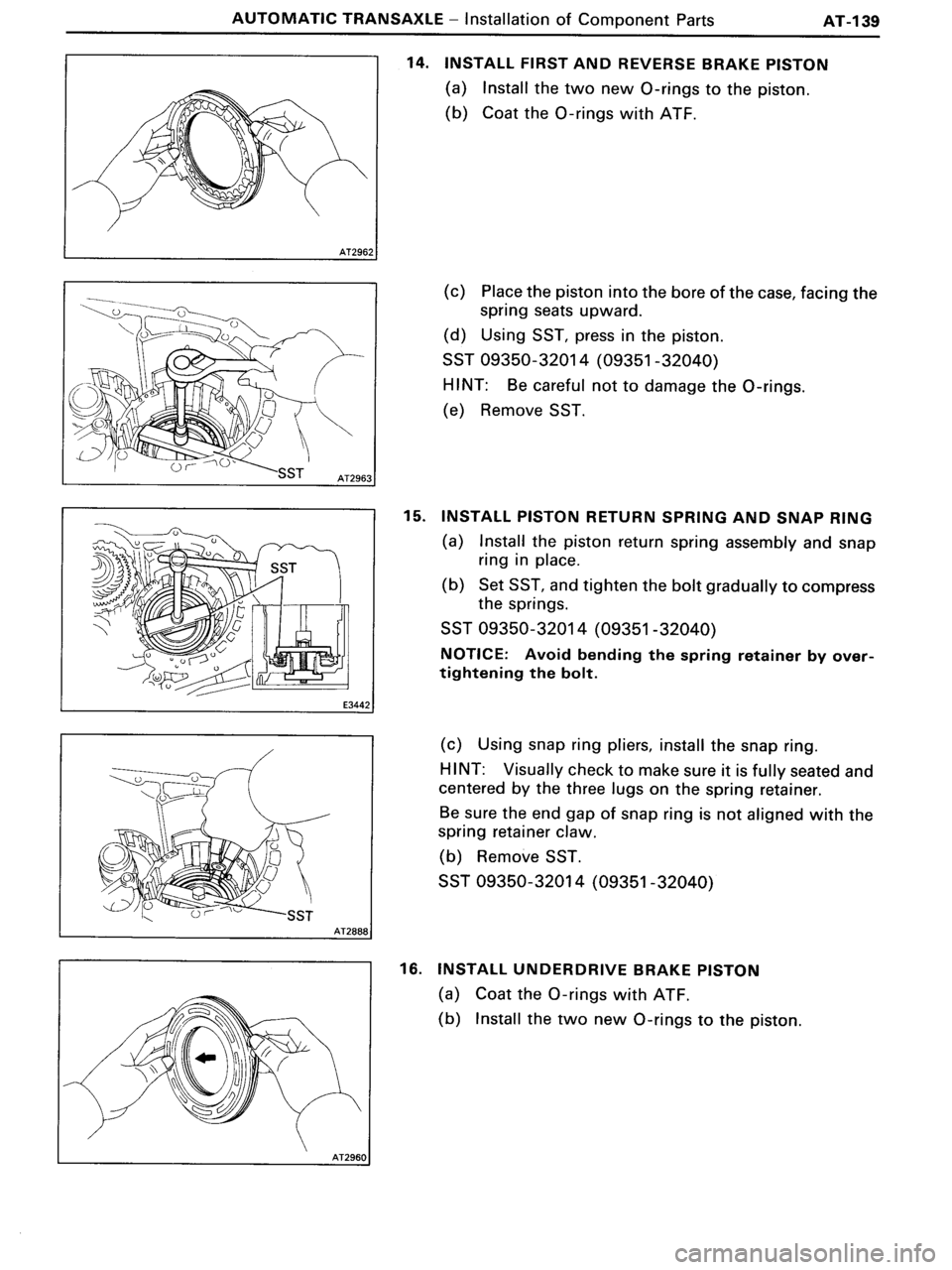 TOYOTA MR-2 1991  Factory Repair Manual 