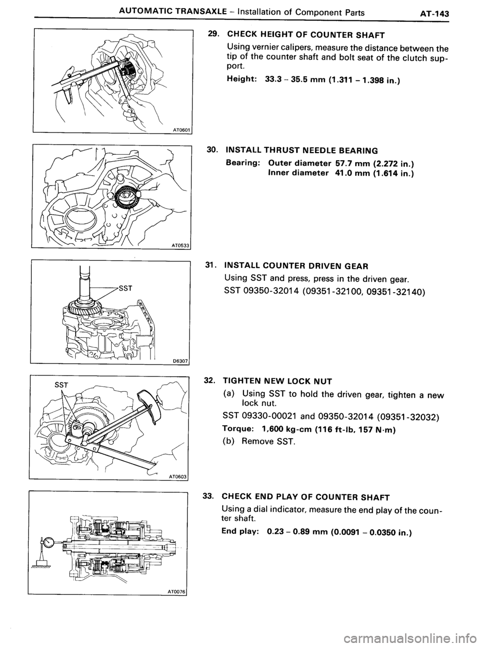 TOYOTA MR-2 1991  Factory Repair Manual 