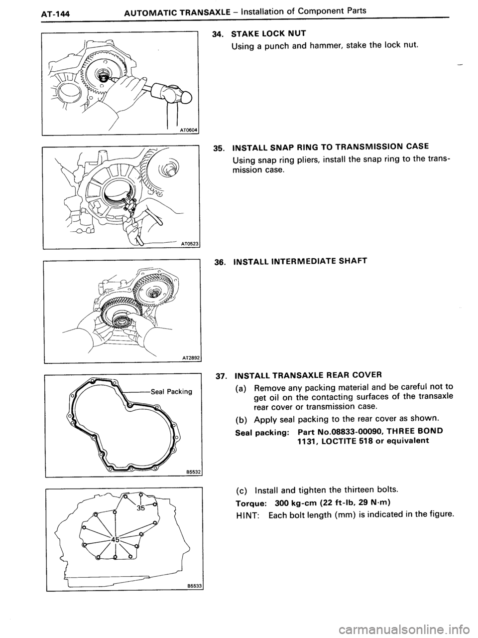 TOYOTA MR-2 1991  Factory Repair Manual 