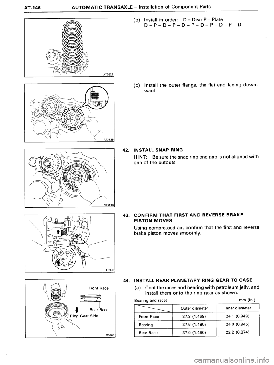 TOYOTA MR-2 1991  Factory Repair Manual 