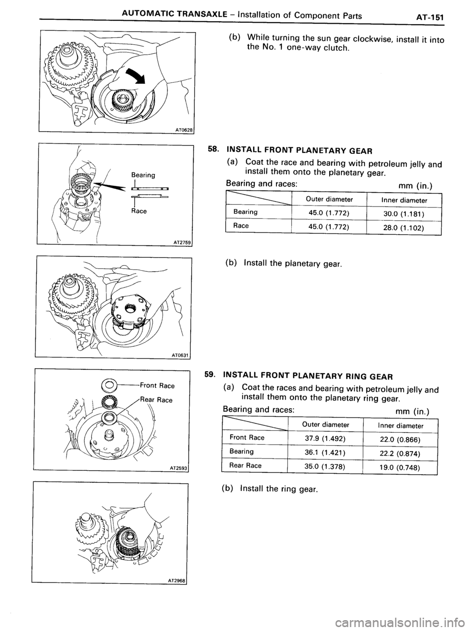 TOYOTA MR-2 1991  Factory Repair Manual 