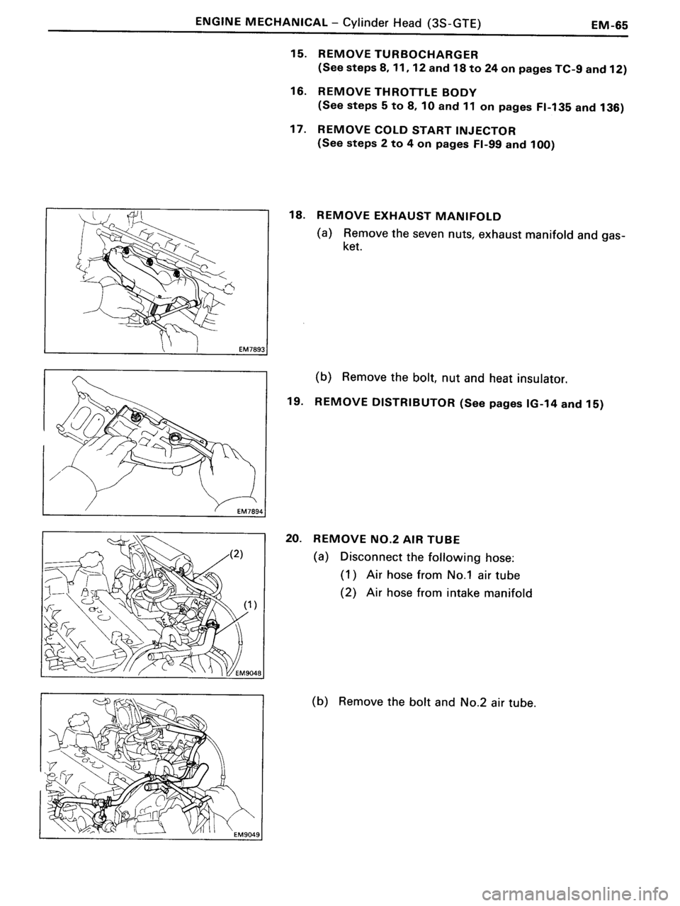 TOYOTA MR-2 1991  Factory Repair Manual 