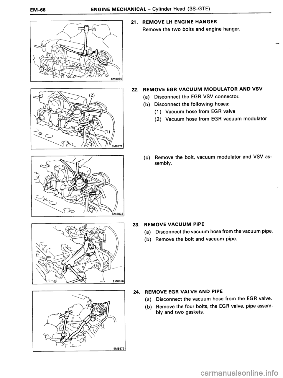 TOYOTA MR-2 1991  Factory Repair Manual 