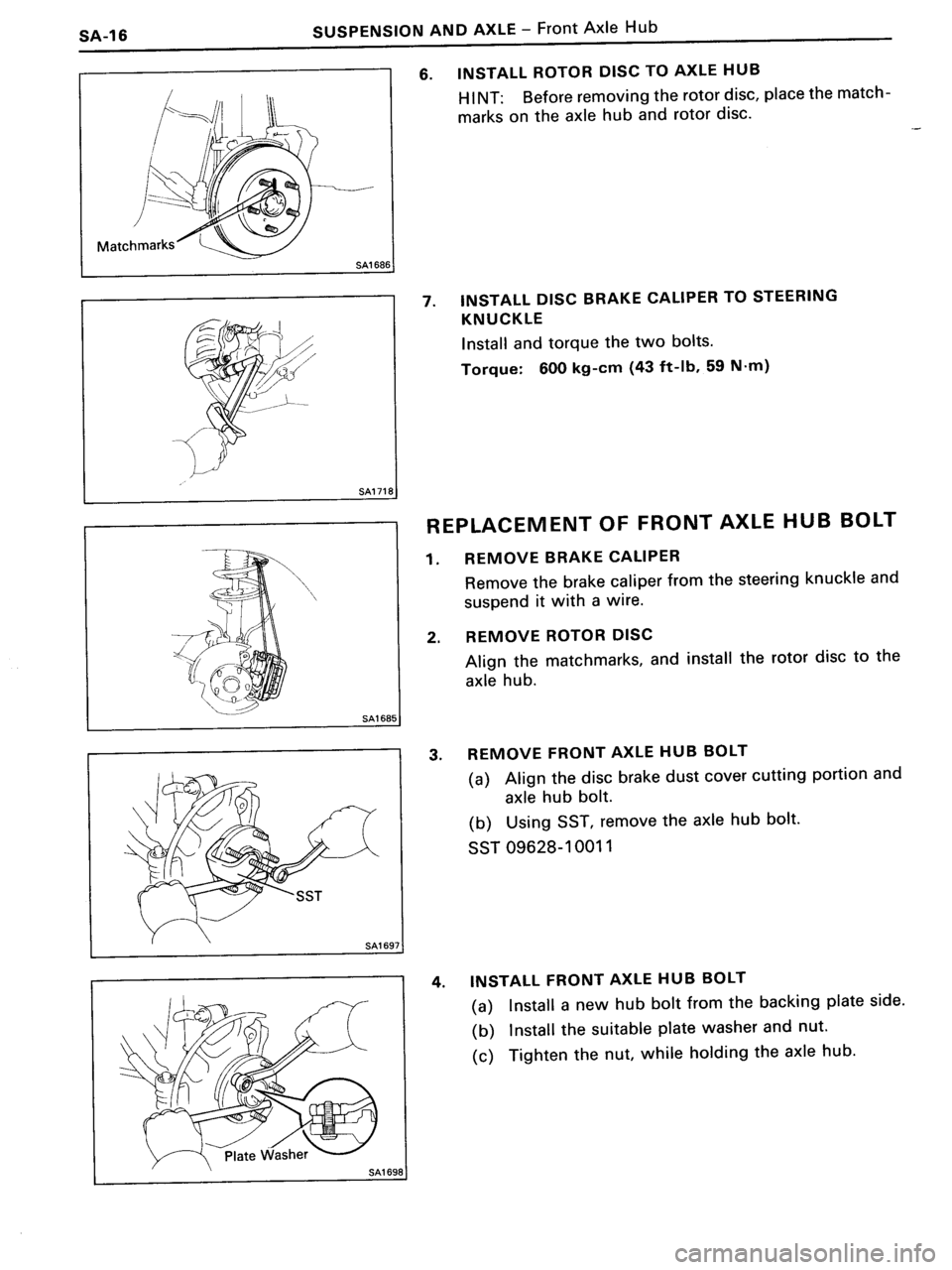 TOYOTA MR-2 1991  Factory Repair Manual 