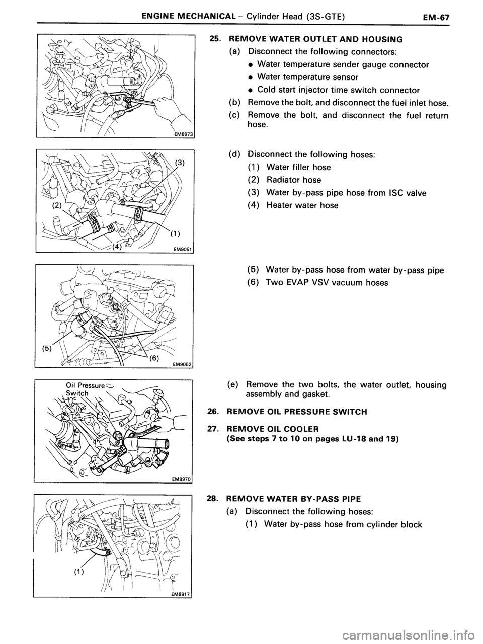 TOYOTA MR-2 1991  Factory Repair Manual 
