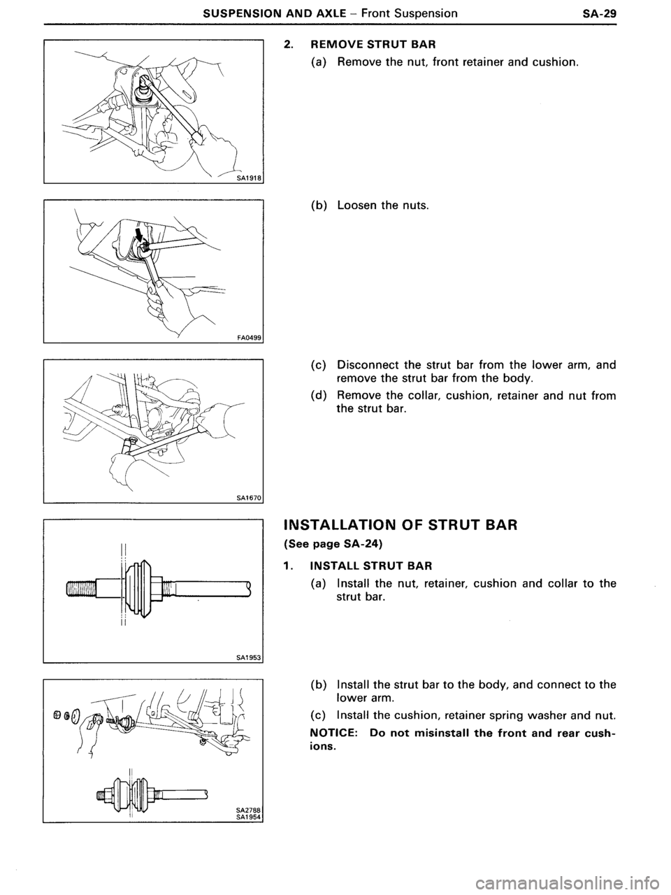 TOYOTA MR-2 1991  Factory Repair Manual 
