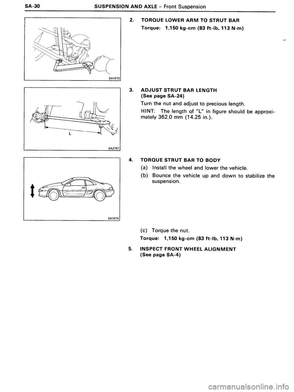 TOYOTA MR-2 1991  Factory Repair Manual 
