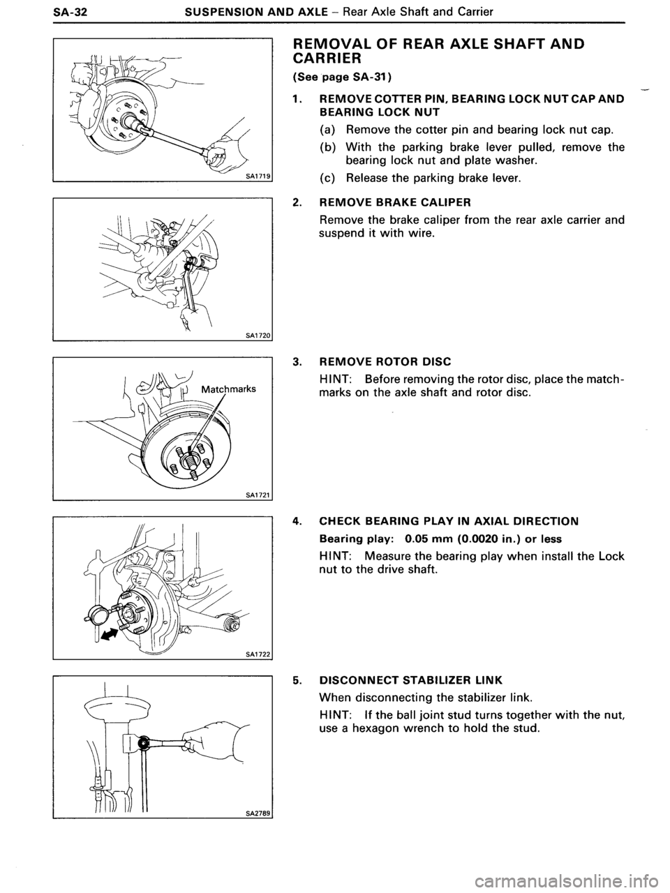 TOYOTA MR-2 1991  Factory Repair Manual 