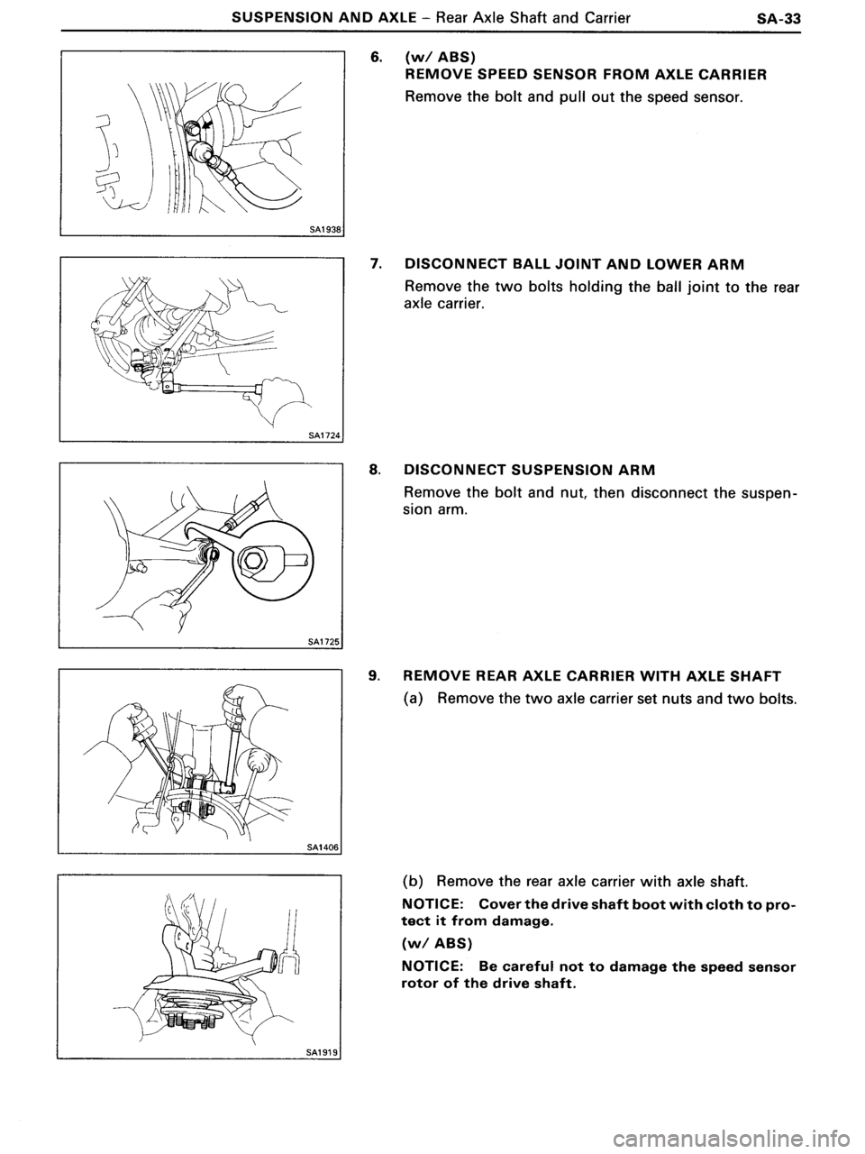 TOYOTA MR-2 1991  Factory Repair Manual 