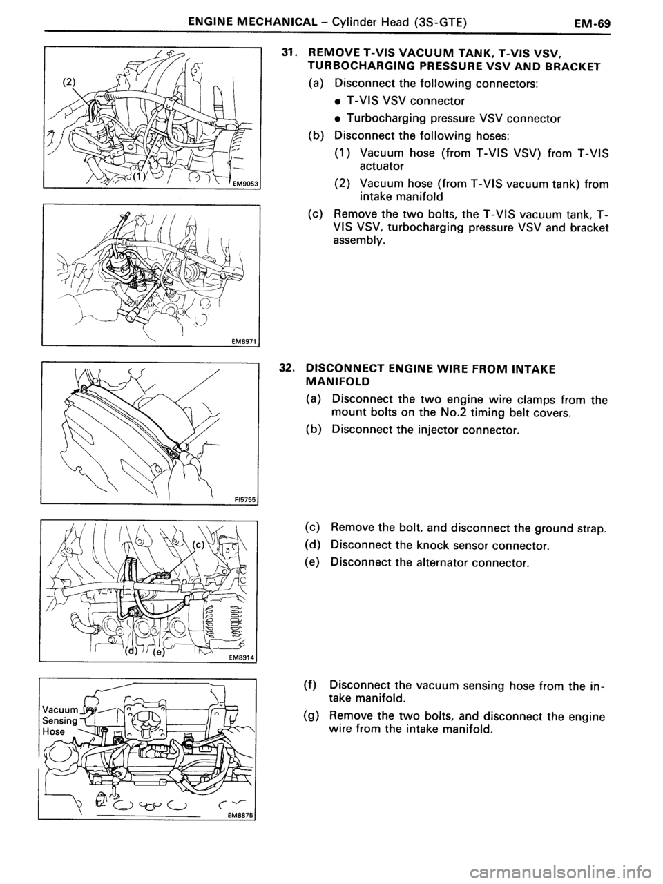TOYOTA MR-2 1991  Factory Repair Manual 