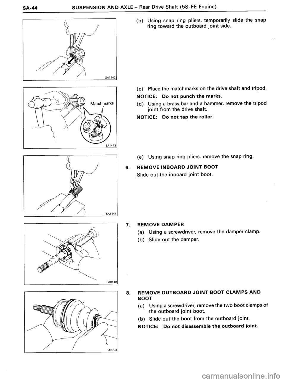 TOYOTA MR-2 1991  Factory Repair Manual 