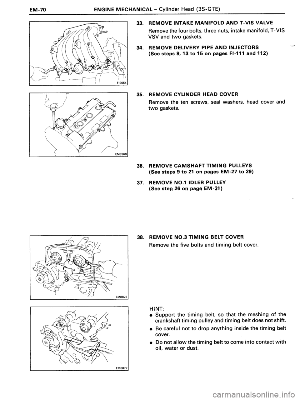 TOYOTA MR-2 1991  Factory Repair Manual 