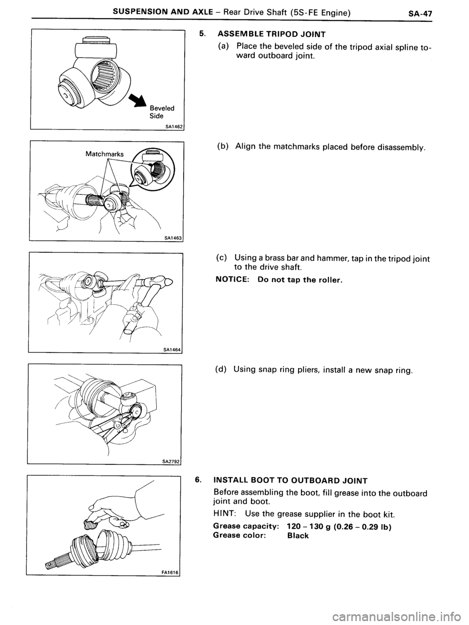 TOYOTA MR-2 1991  Factory Repair Manual 