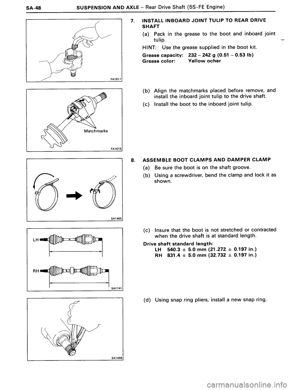 TOYOTA MR-2 1991  Factory Repair Manual 