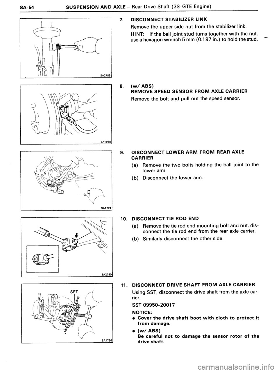 TOYOTA MR-2 1991  Factory Repair Manual 
