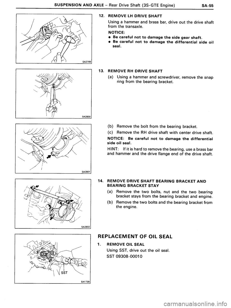 TOYOTA MR-2 1991  Factory Repair Manual 