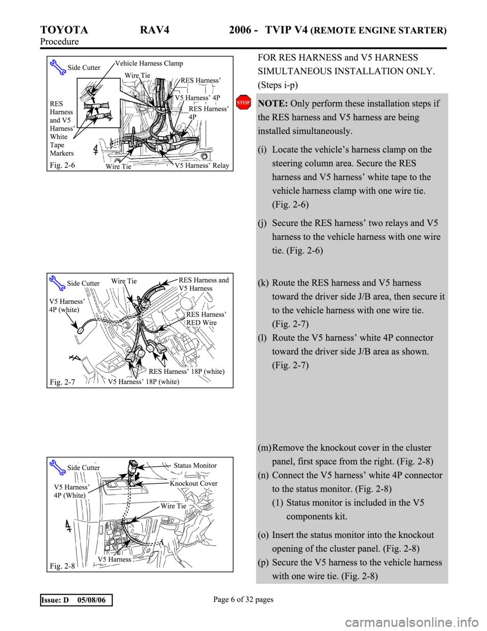TOYOTA RAV4 2006  Service Repair Manual 