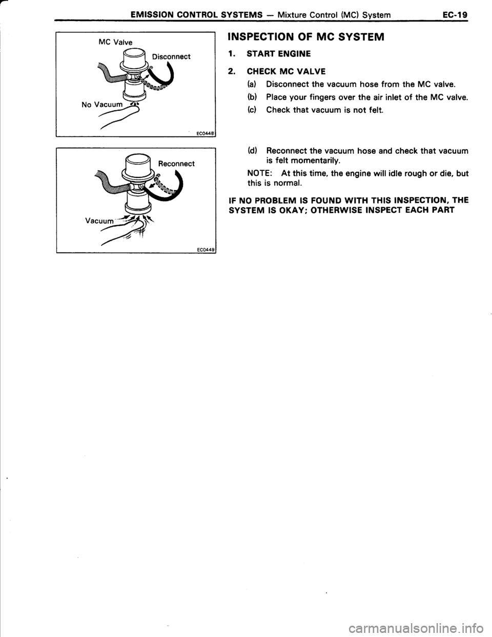 TOYOTA TERCEL 1985  Repair Manual 