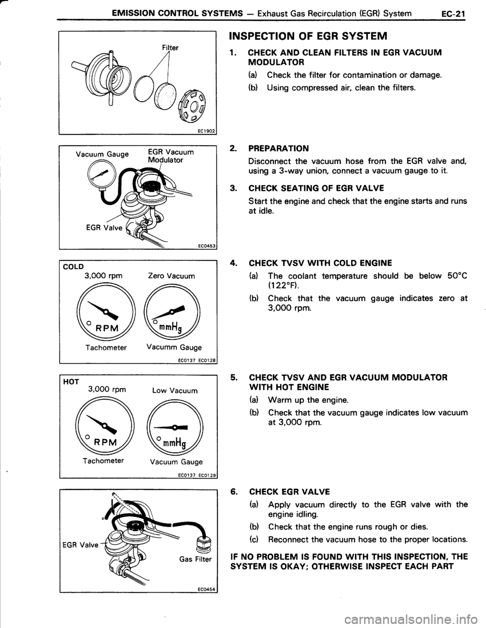 TOYOTA TERCEL 1985  Repair Manual 