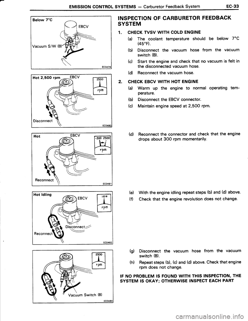 TOYOTA TERCEL 1985  Repair Manual 