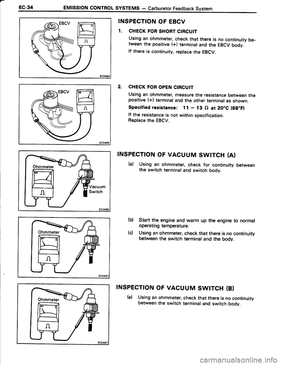 TOYOTA TERCEL 1985  Repair Manual 