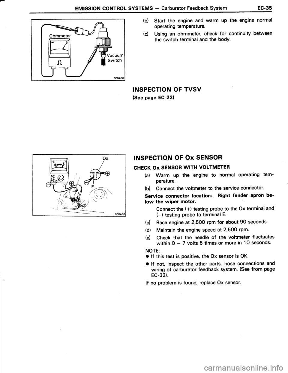 TOYOTA TERCEL 1985  Repair Manual 